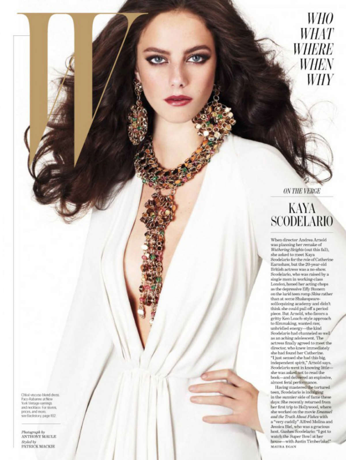 Kaya Scodelario - W magazine July 2012